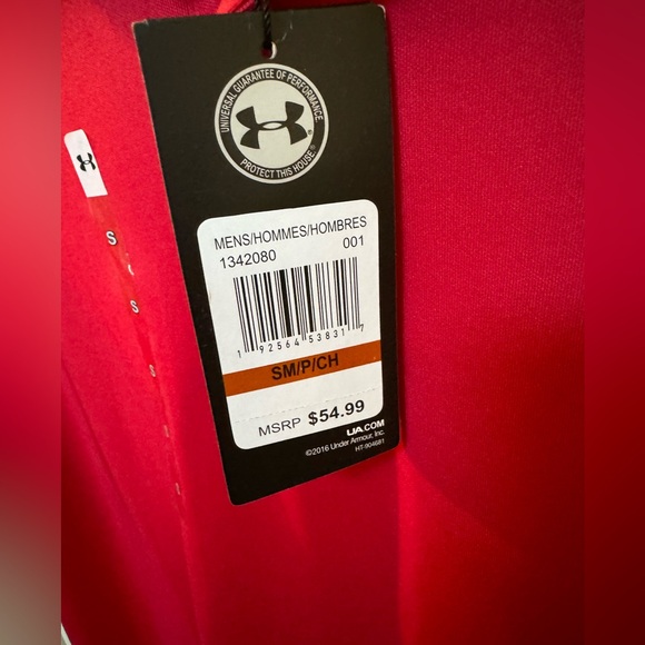 NWT Mens Under Armour Red polo size Small - Picture 6 of 6